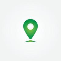 vector icon of simple forms of point of location