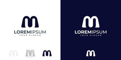 Monogram Letter M and U logo design inspiration vector