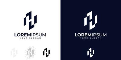 Letter H monogram logo design illustration vector
