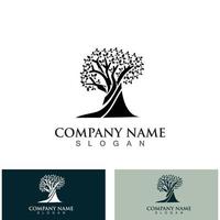 Tree logo nature design image of tree ecology element vector