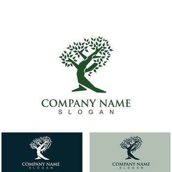 Tree logo nature design image of tree ecology element vector