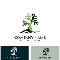 Tree logo nature design image of tree ecology element vector