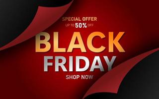 Special offer black friday sale banner design vector