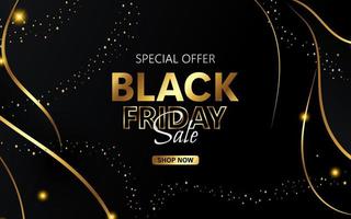 Black Friday Luxury Banner Template vector