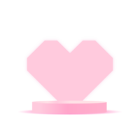 podium de produit vide sur fond rose tendre png