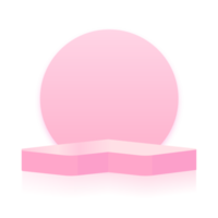 leeres rosa podiumprodukt 3d png