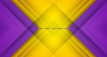 3D yellow purple geometric abstract background overlap layer on bright space with stripe decoration. Graphic design element future style concept for banner flyer, card, brochure cover, or landing page vector