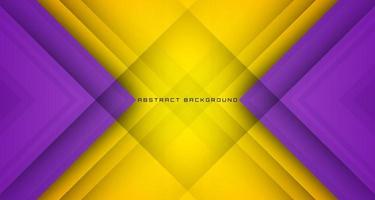 3D yellow purple geometric abstract background overlap layer on bright space with stripe decoration. Graphic design element future style concept for banner flyer, card, brochure cover, or landing page vector