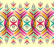 traditional ethnic geometric pattern background design for backgrounds carpet wallpaper clothes wrap fabric seamless embroidery style vector illustration