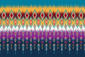 traditional ethnic geometric pattern background design for backgrounds carpet wallpaper clothes wrap fabric seamless embroidery style vector illustration