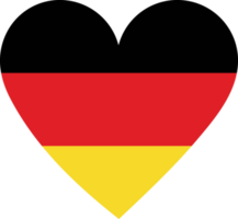 Germany flag in the shape of a heart. png