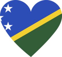 Solomon Islands flag in the shape of a heart. png