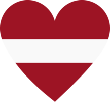 Latvia flag in the shape of a heart. png