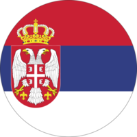 bandeira de círculo da Sérvia. png