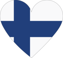 Finland flag in the shape of a heart. png