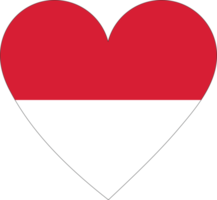 Monaco flag in the shape of a heart. png