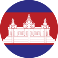 Circle flag of Cambodia. png