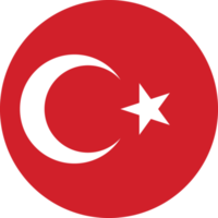 Kreis Flagge der Türkei. png