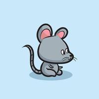 Mouse Cartoon Mascot Funny Vector Smile Happiness Fun Cute Animals Illustration Cute Happy Rat