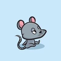 Mouse Cartoon Mascot Funny Vector Smile Happiness Fun Cute Animals Illustration Cute Happy Rat