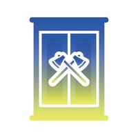 axe furniture logo gradient design template icon element vector