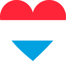 luxemburg flagga i de form av en hjärta. png