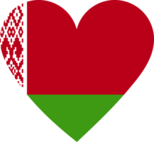 Belarus flag in the shape of a heart. png