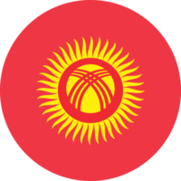 cirkel flagga av Kirgizistan. png