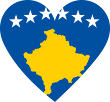 Kosovo flag in the shape of a heart. png
