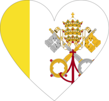 Vatican City flag in the shape of a heart. png