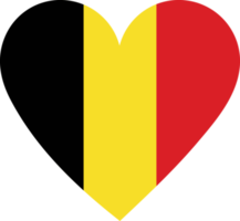 Belgium flag in the shape of a heart. png