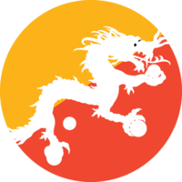 Circle flag of Bhutan. png