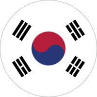 bandeira de círculo da coreia do sul. png