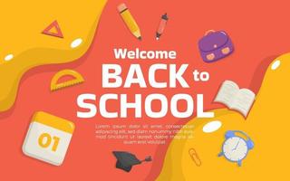 Welcome Back to School Banner vector