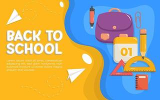 Back to School Horizontal Banners vector