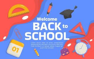 Welcome Back to School Banner vector