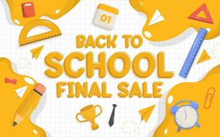 Back to School Horizontal Sale Banners vector