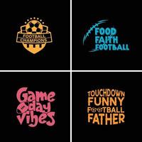 Football Bundle T shirt Design vector