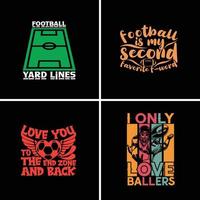 Football Bundle T shirt Design vector