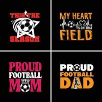 Football Bundle T shirt Design vector