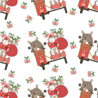 Natale animale cartone animato modello png