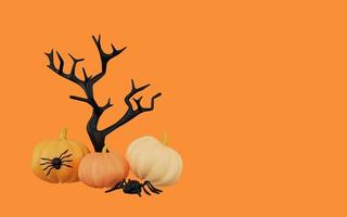 3d illustration of happy halloween photo