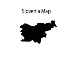 Slovenia Map Silhouette Vector Illustration