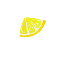 Watercolor citrus lemon slice png