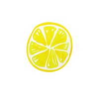 vattenfärg citrus- citron- skiva png