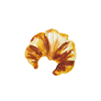 vattenfärg croissant illustration png