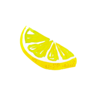 Watercolor citrus lemon slice png