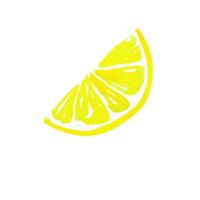 rodaja de limón cítrico acuarela png