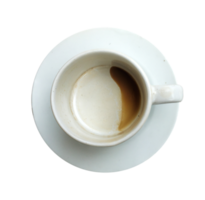 xícara de café vazia isolada com fundo transparente png