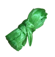 Green roll of raffia or plastic rope isolated on a white background. This raffia rope is useful for tying. png